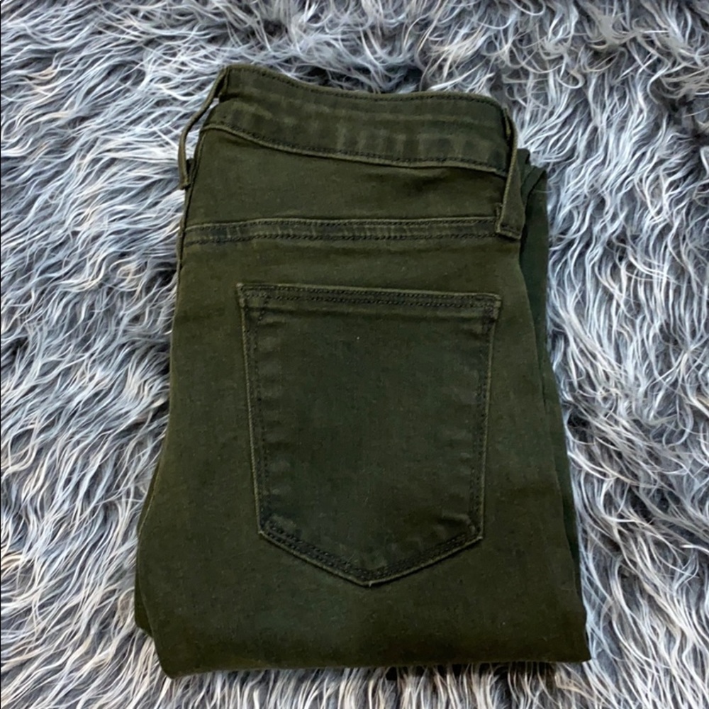 Super skinny olive green jeggings
